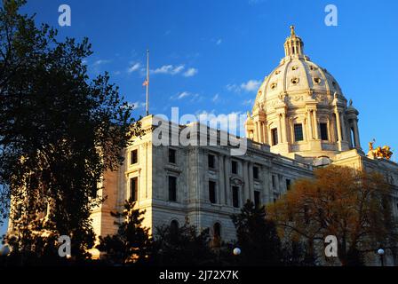 Die Minnesota State Capitol ist die Heimat der Politik und Regierung des Staates in St. Paul Stockfoto