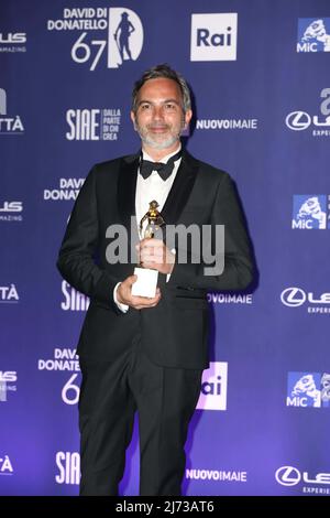 3. Mai 2022, Roma, Latium, Italien: In den CinecittÃ Studios von Rom, mit dem Gewinn der Cerimonie von 2022 David di Donatello.in diesem Bild Nico Borromeo (Bild: © Paolo Pizzi/Pacific Press via ZUMA Press Wire) Stockfoto