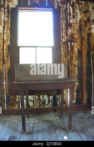 Verlassene Hütte in den Bergen von Winkleman, Arizona. Stockfoto