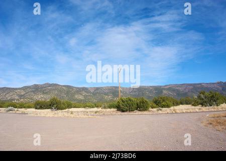 Verlassene Kelly Mine Gebiet in Magdalena, New Mexico. Stockfoto