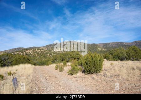 Verlassene Kelly Mine Gebiet in Magdalena, New Mexico. Stockfoto