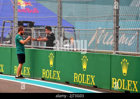 Miami, Florida, USA. 05/5/2022, Sebastian Vettel (GER) Aston Martin F1 Team. Miami Grand Prix, Donnerstag, 5.. Mai 2022. Miami International Autodrome, Miami, Florida, USA. Stockfoto