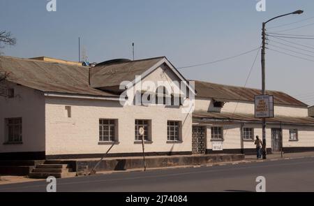 Alte Verwaltungsgebäude, Blantyre, Malawi, Afrika. Die erste Mission und Kolonialverwaltung Malawis wurde in Blantyre von einem Kollegium gegründet Stockfoto