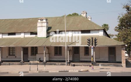 Alte Verwaltungsgebäude, Blantyre, Malawi, Afrika. Die erste Mission und Kolonialverwaltung Malawis wurde in Blantyre gegründet. Stockfoto