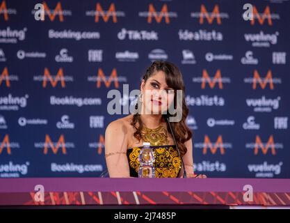 Sterenn Diridollou? Der AHEZ-Band Alvan &amp; Ahez (Fulenn) Frankreich während des Eurovision Song Contest 2022, Künstler-Pressekonferenz, am 05. Mai 2022, ein Stockfoto
