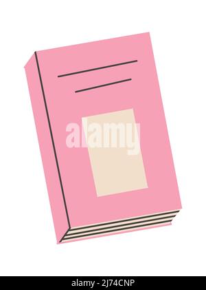 Schulbuch. Bildung handgezogen oder Notebook stapeln. Vektor Cartoon Tagebuch Enzyklopädie Stock Vektor