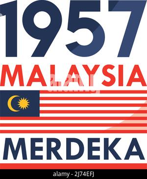 Unabhängigkeitstag 1957 malaysia Stock Vektor