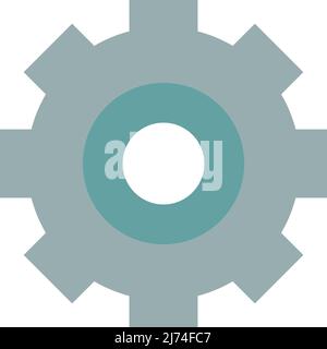 Zahnradsymbol. Anpassung und Einstellungen. Editierbare Vektoren. Stock Vektor