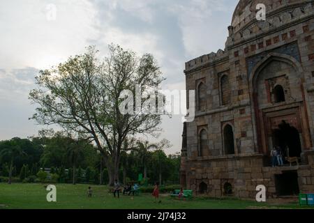 Gebäude in Lodhi Garten bekannt als Shish Gumbad. Stockfoto