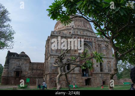 Gebäude in Lodhi Garten bekannt als Shish Gumbad. Stockfoto