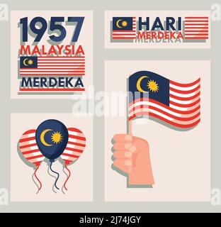Unabhängigkeitstag in malaysia Stock Vektor