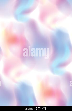 Vektor nahtlose holografische digitale Muster in Neonviolett und Rosa Farben. Verschwommene Benzinstruktur mit Flecken. Hintergrund mit Leuchtstoffröhren Stock Vektor