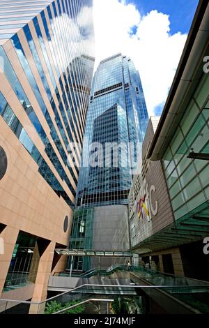 Eingang des Internationalen Finanzzentrums, IFC, Central, Hongkong Island, China, Hongkong Stockfoto