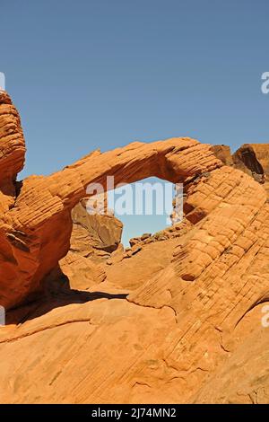 Arch Rock im Abendlicht, Valley of Fire, USA, Nevada Stockfoto