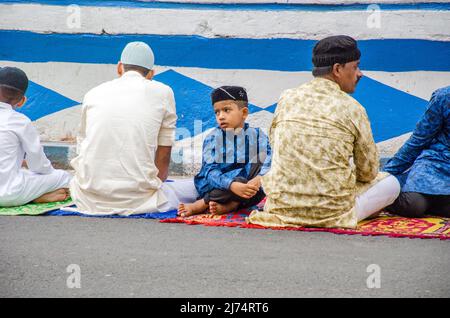 Namaz während eid al fitar in kalkata West bengalen Stockfoto