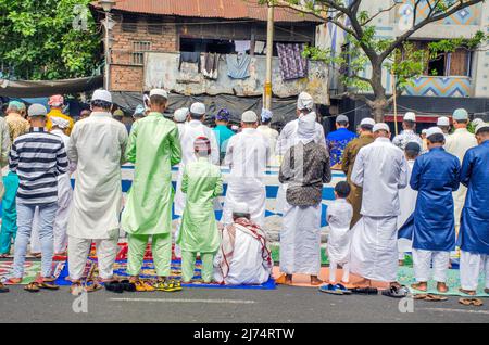 Namaz während eid al fitar in kalkata West bengalen Stockfoto