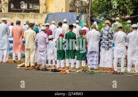 Namaz während eid al fitar in kalkata West bengalen Stockfoto