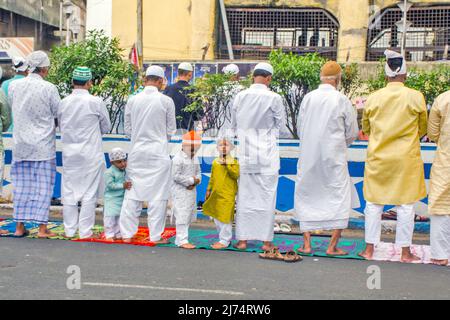 Namaz während eid al fitar in kalkata West bengalen Stockfoto