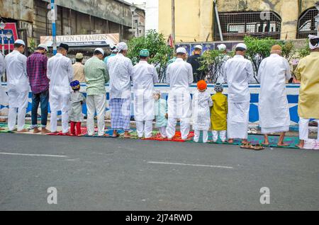 Namaz während eid al fitar in kalkata West bengalen Stockfoto