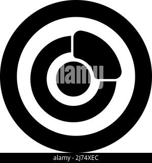 Bremssystem auf Rad Automobil Auto Scheibenbremse hydraulische Trommel Symbol im Kreis rund schwarz Farbe Vektor Abbildung Bild solide Kontur Stil einfach Stock Vektor