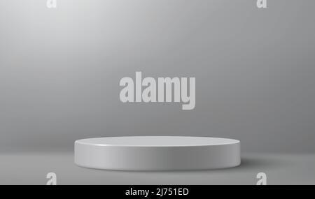 3D realistisches Podium oder Podest auf leerem Studiohintergrund. Modell für Produktpräsentationen Stock Vektor