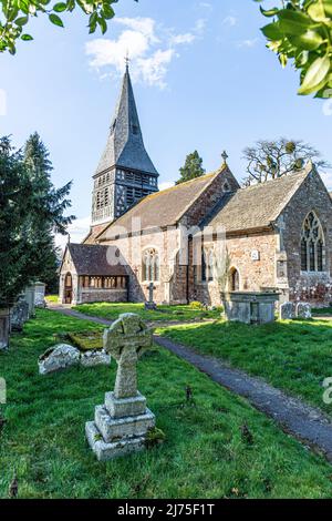 St Marys Church, Bromsberrow, Gloucestershire, England, Großbritannien Stockfoto