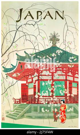 Japan. Japan Travel Bureau. Künstler unbekannt. Poster veröffentlicht ca. 1950. Stockfoto