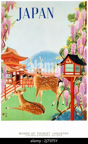 Japan. Vorstand der Tourismusbranche. Japanische Staatsbahnen. Künstler unbekannt. Poster veröffentlicht ca. 1930. Stockfoto