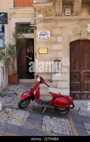 Piaggio Vespa italienischer Roller Stockfoto