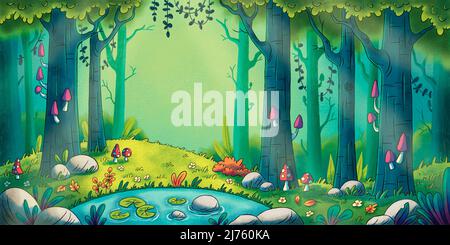 See im Wald Stockfoto