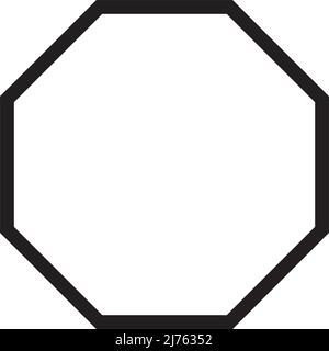 Octagon Symbol Form Vektor-Symbol Umriss Kontur Kontur für kreative Grafik-Design-ui-Element in einem Piktogramm Illustration Stock Vektor