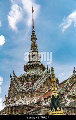 Phra Wiharn Yod, Versammlungshalle, Königlicher Palast, Großer Palast, Wat Phra Kaeo, Tempel des Smaragdbuddhas, Bangkok, Thailand, Asien Stockfoto