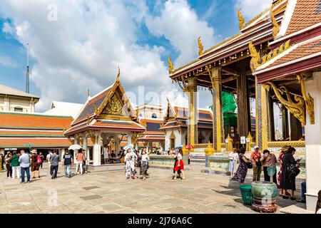 Innenhof, Königlicher Palast, großer Palast, Wat Phra Kaeo, Tempel des Smaragd-Buddha, Bangkok, Thailand, Asien Stockfoto