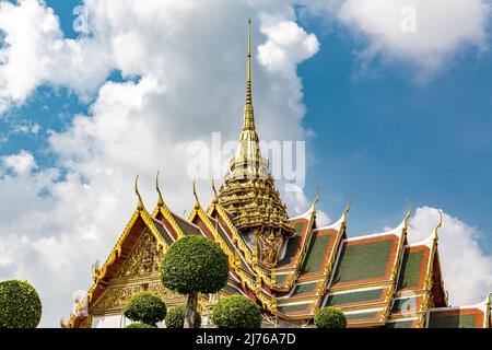 Phra Thinang Dusit Maha Prasat, Krönungshalle, Königlicher Palast, Großer Palast, Wat Phra Kaeo, Tempel des Smaragdbuddhas, Bangkok, Thailand, Asien Stockfoto