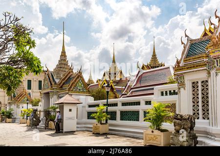 Dusit Maha Prasat, Krönungshalle, Königlicher Palast, Großer Palast, Wat Phra Kaeo, Tempel des Smaragdbuddhas, Bangkok, Thailand, Asien Stockfoto