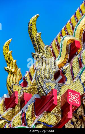 Ornamente, Detail, Tempelkomplex Wat Pho, Tempel des liegenden Buddha, Bangkok, Thailand, Asien Stockfoto