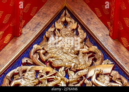 Ornamente, Detail, Tempelkomplex Wat Pho, Tempel des liegenden Buddha, Bangkok, Thailand, Asien Stockfoto