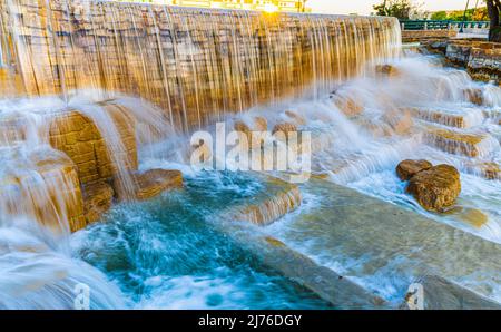 The Hemisfair Park Waterfall, San Antonio, Texas, USA Stockfoto