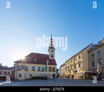 Mödling, Rathaus, Schrannenplatz im Wienerwald, Niederösterreich, Österreich Stockfoto