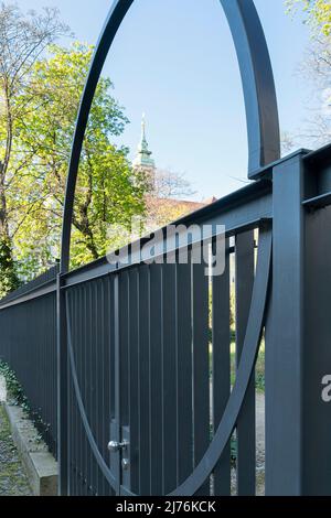 Berlin, Mitte, Scheunenviertel, Große Hamburger Straße, Jüdischer Friedhof, Tor Stockfoto