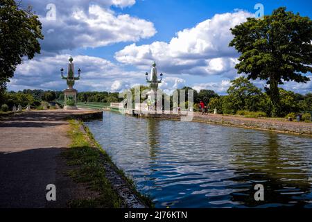 Kanalbrücke (Pont-Kanal) über die Loire in Briare Stockfoto