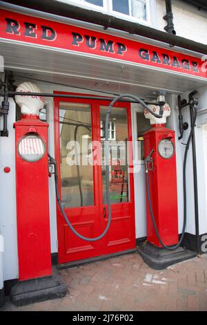 Die rote Pumpenwerkstatt, Great Missenden, Buckinghamshire, England, Großbritannien Stockfoto