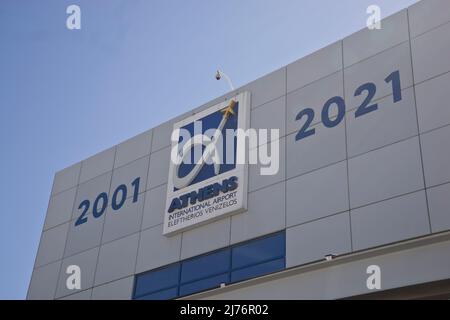 Eintritt zum Eleftherios Venizelos Athens International Airport in Athen, Griechenland, Europa Stockfoto