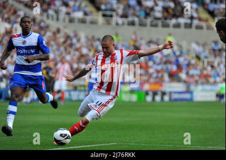 August 2012 - Premier League Football - Reading FC vs Stoke City. Michael Kightly von Stoke. Fotograf: Paul Roberts/Pathos. Stockfoto