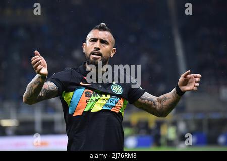 Arturo Vidal vom FC Internazionale während des Fußballspiels der Serie A zwischen dem FC Internazionale und dem FC Empoli im San Siro-Stadion in Mailand (Italien), 6.. Mai 2022. Foto Andrea Staccioli / Insidefoto Stockfoto