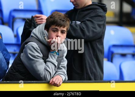 28. April 2013 - Fußball - Barclays Premier League Fußball - Reading FC vs Queens Park Rangers - Ein Fan sieht niedergeschlagen aus, als Reading zur Meisterschaft abgestiegen ist - Fotograf: Paul Roberts / Pathos. Stockfoto