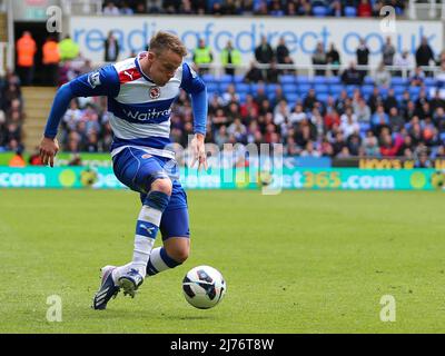 28. April 2013 - Fußball - Barclays Premier League Fußball - Reading FC vs Queens Park Rangers - Jobi McAnuff of Reading - Fotograf: Paul Roberts / Pathos. Stockfoto