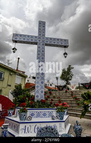 Cruz de Mayo - die Fiesta de las Cruces ist ein Fest, das am 3. Mai gefeiert wird Stockfoto