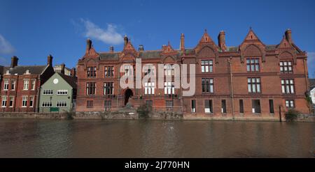 Blick auf den Fluss Great Ouse in Bedford in Großbritannien Stockfoto