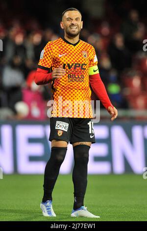 Roberto Insigne Spieler von Benevento, während des Spiels der italienischen Serie B Liga zwischen Benevento gegen Spal Endergebnis, Benevento 1, Spal 2, Spiel gespielt im Ciro Vigorito. Benevento, Italien, 07. Mai 2022. (Foto von Vincenzo Izzo/Sipa USA) Stockfoto